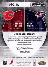 2007-2008 OPC Premier DUOS PP2-IN Jarome Iginla :: Rick Nash