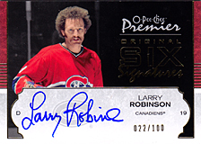 2007-2008 OPC Premier Original 6 Signatures O6-LR Larry Robinson