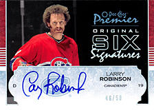 2007-2008 OPC Premier Original 6 Signatures O6-LR Larry Robinson