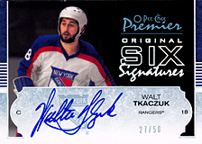2007-2008 OPC Premier Original 6 Signatures O6-WT Walt Tkaczuk