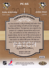 2007-2008 OPC Premier Pairings PC-AS Colby Armstrong :: Jordan Staal