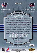 2007-2008 OPC Premier Pairings PC-LB Gilbert Brule :: Pascal Leclaire