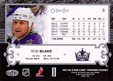 2007-2008 OPC Premier Regular Card 3 Rob Blake