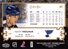 2007-2008 OPC Premier Regular Card 41 Keith Tkachuk