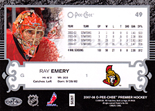 2007-2008 OPC Premier Regular Card 49 Ray Emery