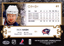 2007-2008 OPC Premier Regular Card 61 Rick Nash