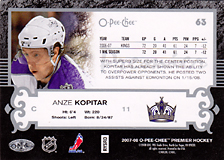 2007-2008 OPC Premier Regular Card 63 Anze Kopitar