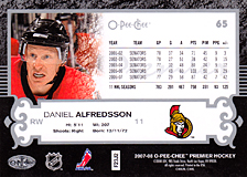 2007-2008 OPC Premier Regular Card 65 Daniel Alfredsson