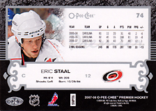 2007-2008 OPC Premier Regular Card 74 Eric Staal