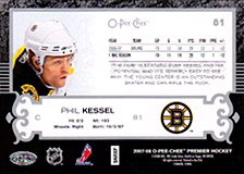 2007-2008 OPC Premier Regular Card 81 Phil Kessel