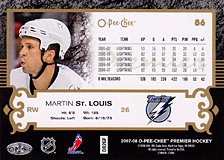 2007-2008 OPC Premier Regular Card 86 Martin St. Louis