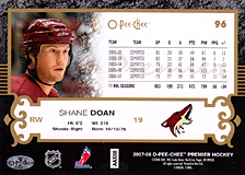 2007-2008 OPC Premier Regular Card 96 Shane Doan