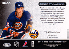 2007-2008 OPC Premier Remnants & Auto PR-BO Mike Bossy