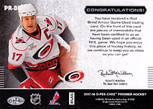 2007-2008 OPC Premier Remnants & Auto PR-BR Rod Brind`Amour