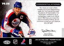 2007-2008 OPC Premier Remnants & Auto PR-DH Dale Hawerchuk