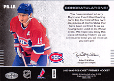 2007-2008 OPC Premier Remnants & Auto PR-LR Larry Robinson