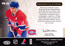 2007-2008 OPC Premier Remnants & Auto PR-LR Larry Robinson