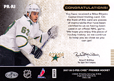 2007-2008 OPC Premier Remnants & Auto PR-RI Mike Ribeiro