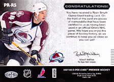 2007-2008 OPC Premier Remnants & Auto PR-RS Ryan Smyth
