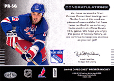 2007-2008 OPC Premier Remnants & Auto PR-SG Scott Gomez