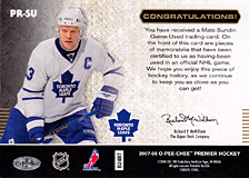 2007-2008 OPC Premier Remnants & Auto PR-SU Mats Sundin