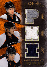 2007-2008 OPC Premier Remnants Triples PT-GBL Daniel Briere :: Joffrey Lupul  :: Simon Gagne