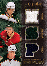 2007-2008 OPC Premier Remnants Triples PT-PGB Marian Gaborik :: Mark Parrish  :: Pierre-Marc Bouchard