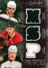 2007-2008 OPC Premier Remnants Triples PT-PGB Marian Gaborik :: Mark Parrish  :: Pierre-Marc Bouchard