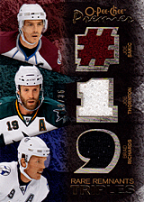 2007-2008 OPC Premier Remnants Triples PT-SRT Brad Richards :: Joe Sakic  :: Joe Thornton