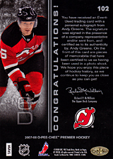 2007-2008 OPC Premier Rookies Card 102 Andy Greene