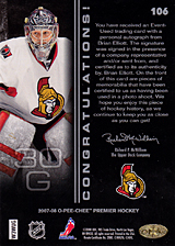 2007-2008 OPC Premier Rookies Card 106 