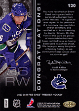 2007-2008 OPC Premier Rookies Card 120 Jannik Hansen