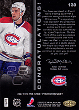 2007-2008 OPC Premier Rookies Card 130 Kyle Chipchura