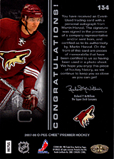 2007-2008 OPC Premier Rookies Card 134 Martin Hanzal