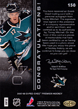 2007-2008 OPC Premier Rookies Card 158 Torrey Mitchell