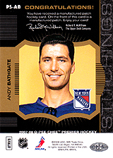2007-2008 OPC Premier Stitchings PS-AB Andy Bathgate