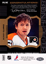 2007-2008 OPC Premier Stitchings PS-BC Bobby Clarke