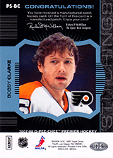 2007-2008 OPC Premier Stitchings PS-BC Bobby Clarke