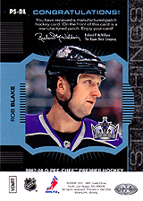 2007-2008 OPC Premier Stitchings PS-BL Rob Blake