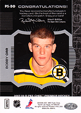 2007-2008 OPC Premier Stitchings PS-BO Bobby Orr
