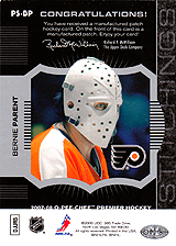 2007-2008 OPC Premier Stitchings PS-BP Bernie Parent