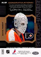 2007-2008 OPC Premier Stitchings PS-BP Bernie Parent