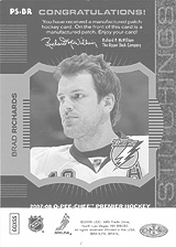 2007-2008 OPC Premier Stitchings PS-BR Brad Richards