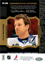 2007-2008 OPC Premier Stitchings PS-BR Brad Richards