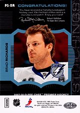 2007-2008 OPC Premier Stitchings PS-BR Brad Richards
