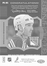 2007-2008 OPC Premier Stitchings PS-BS Brendan Shanahan