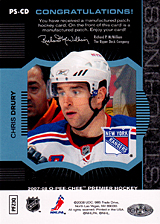 2007-2008 OPC Premier Stitchings PS-CD Chris Drury