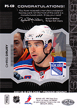 2007-2008 OPC Premier Stitchings PS-CD Chris Drury