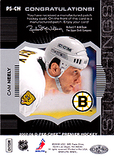 2007-2008 OPC Premier Stitchings PS-CN Cam Neely