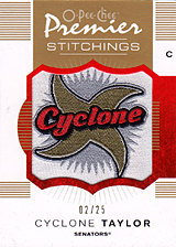 2007-2008 OPC Premier Stitchings PS-CT Cyclone Taylor